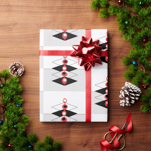 Papel De Regalo Balas y aviones de arte atómico retro (Regalo de vacaciones)