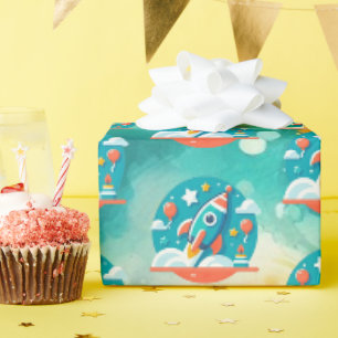Papel De Regalo Balcón de Cumpleaños: Patrón de Aventura de Buques