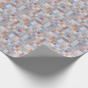 Papel De Regalo Baldosa marroquí colorida