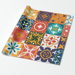 Papel De Regalo Baldosas antiguas Fondo de época. Goma tradicional