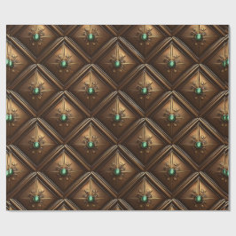 Papel De Regalo Baldosas De Oro Con Esmeraldas