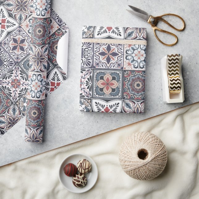 Papel De Regalo Baldosas inspiradas en el fondo de escritorio Back (Artesanía)