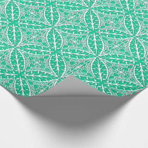 Papel De Regalo Baldosas marroquíes: azul turquesa y blanco