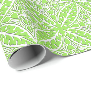 Papel De Regalo Baldosas marroquíes - verde cal y blanco