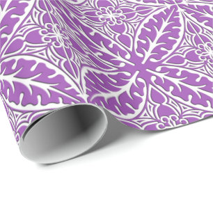 Papel De Regalo Baldosas marroquíes: violeta y blanca