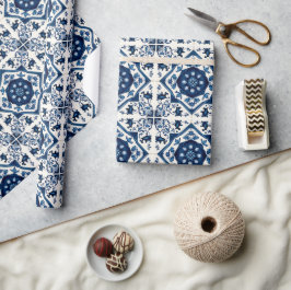 Papel De Regalo Baldosas mediterráneas, portuguesas, azulejo, mall