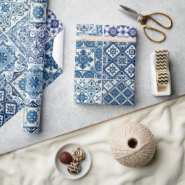 Papel De Regalo Baldosas mediterráneas, portuguesas, azulejo, mall