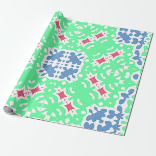 Papel De Regalo Baldosas ornamentadas antiguas talavera méxico. Co