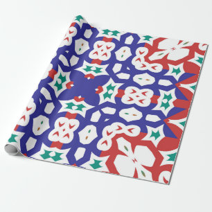 Papel De Regalo Baldosas ornamentadas antiguas talavera méxico. De