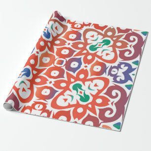Papel De Regalo Baldosas ornamentadas antiguas talavera méxico. Di