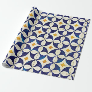 Papel De Regalo Baldosas portuguesas - Diseño del patrón Azulejo