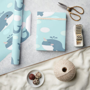 Papel De Regalo baleine bleu