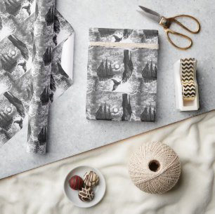 Papel De Regalo Ballena cachalote emergiendo, Animales de la vida 