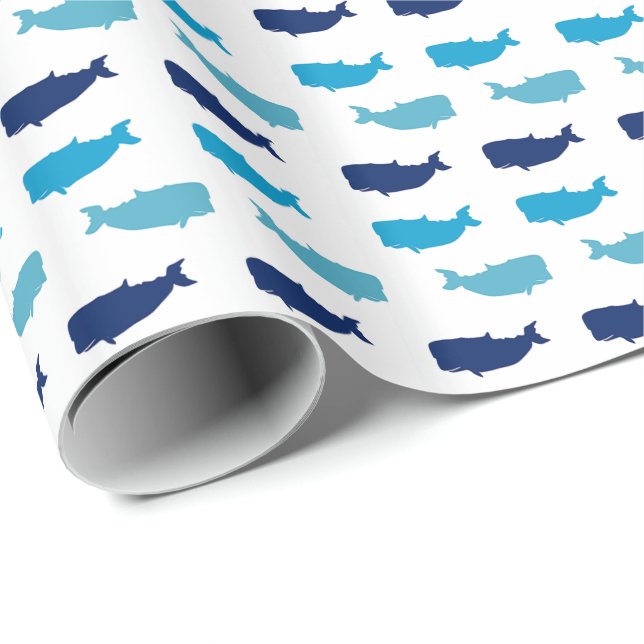 Papel De Regalo Ballenas (Esquina del rollo)