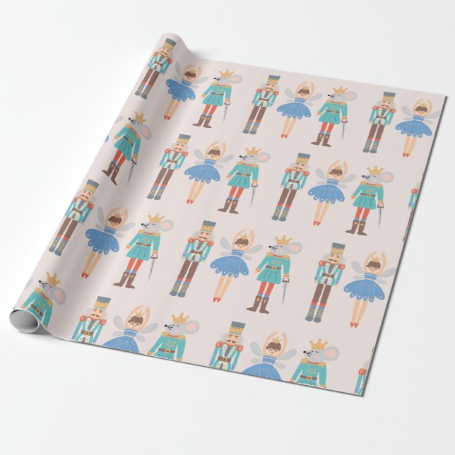 Papel De Regalo Ballet de Cascanueces Minimal Moderno (Desenrollado)