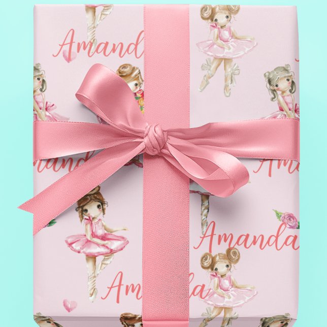 Papel De Regalo Ballet infantil personalizado Ballerina Bonito ros (Subido por el creador)