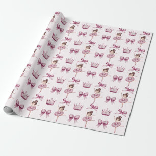 Papel De Regalo Ballet moderno de moda Ballerina Patrón rosa