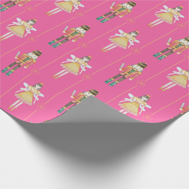 Papel De Regalo Ballet Nutcracker Ballerina Vintage Pink (Esquina)