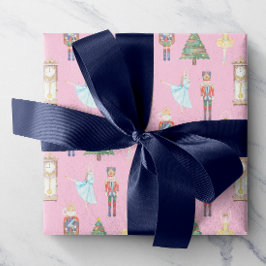 Papel De Regalo Ballet Nutcracker de acuarela
