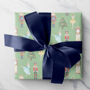 Papel De Regalo Ballet Nutcracker de acuarela