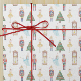 Papel De Regalo Ballet Nutcracker de acuarela