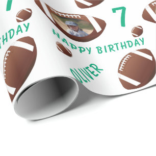 Papel De Regalo Balón de Fútbol Americano Feliz Cumpleaños Foto