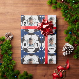 Papel De Regalo Balón de fútbol personalizado para jugador de equi