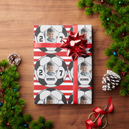 Papel De Regalo Balón de fútbol personalizado para jugador de equi