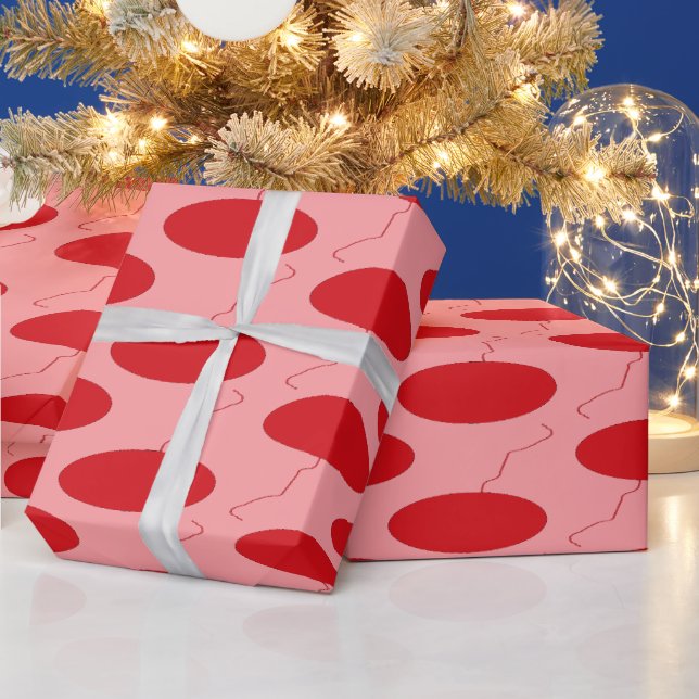 Papel De Regalo : Balón Red Polka Dot (Vacaciones)