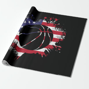 Papel De Regalo Baloncestista de Bandera Americana