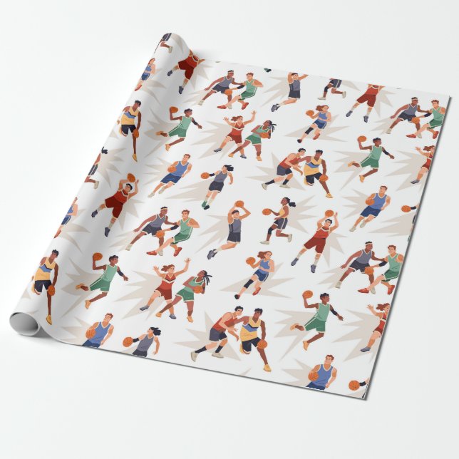 Papel De Regalo Baloncestistas (Desenrollado)