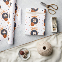 Papel De Regalo Baloncesto Ball Happy Birday Sports