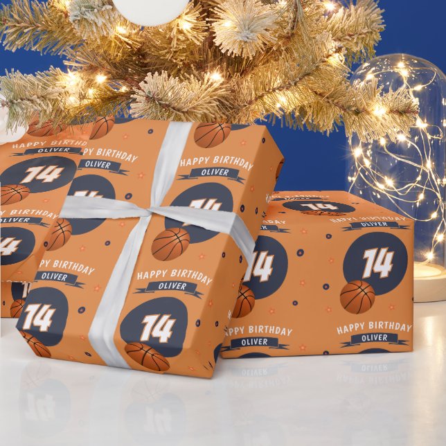 Papel De Regalo Baloncesto Ball Happy Birday Sports (Vacaciones)