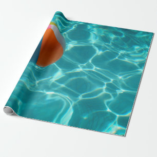 Papel De Regalo Baloncesto blanco y multicolor