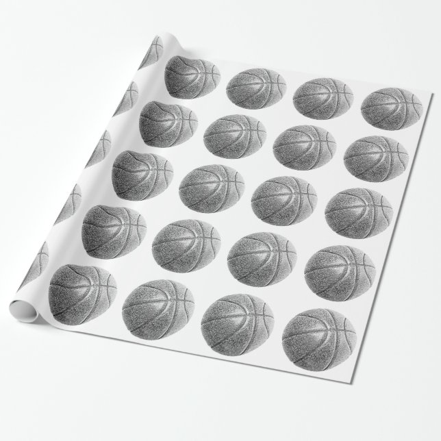 Papel De Regalo Baloncesto con efecto lápiz (Desenrollado)