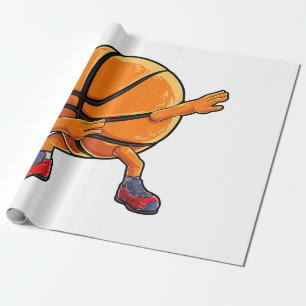 Papel De Regalo Baloncesto Dabbing Ball Graciosos Niños Hombres De