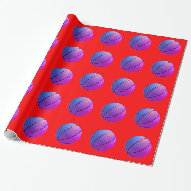 Papel De Regalo Baloncesto de arte pop (Desenrollado)