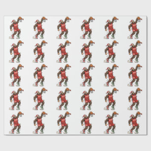 Papel De Regalo Baloncesto de Bigfoot Sasquatch Navidad 2026 Holid