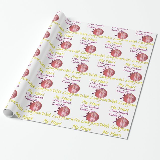Papel De Regalo Baloncesto de críquet de Nueva Zelanda (Desenrollado)