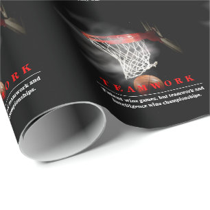 Papel De Regalo Baloncesto de Equipo Motivacional Inspirador