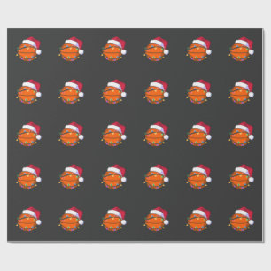 Papel De Regalo Baloncesto de muñeco de nieve Navidad Santa béisbo