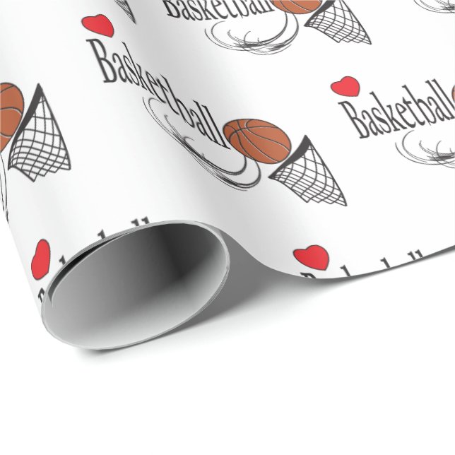 Papel De Regalo Baloncesto del amor (Esquina del rollo)