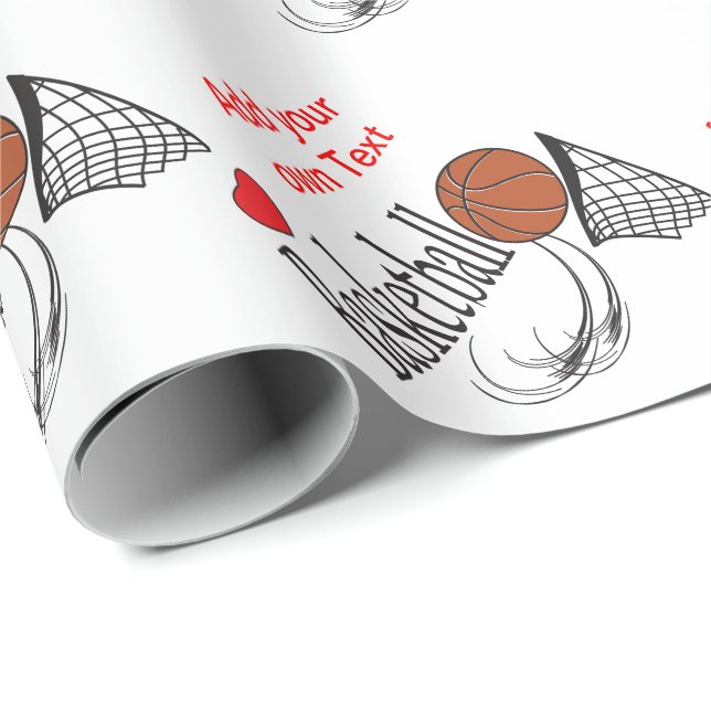 Papel De Regalo Baloncesto del amor (Esquina del rollo)