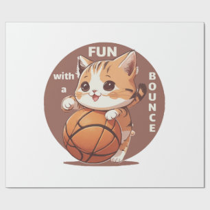 Papel De Regalo baloncesto gatito