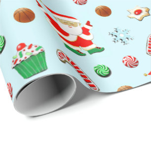 Papel De Regalo Baloncesto Navidad