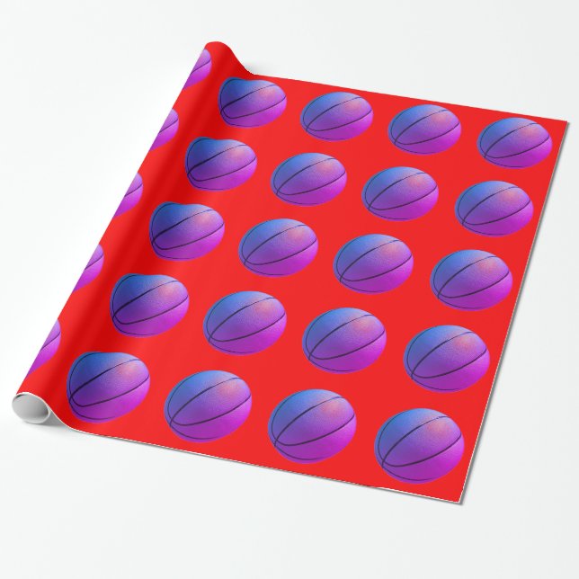 Papel De Regalo Baloncesto Pop Art (Desenrollado)