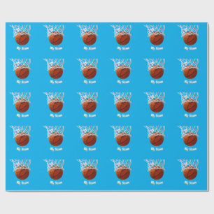 Papel De Regalo Baloncesto Tu Nombre Personalizado
