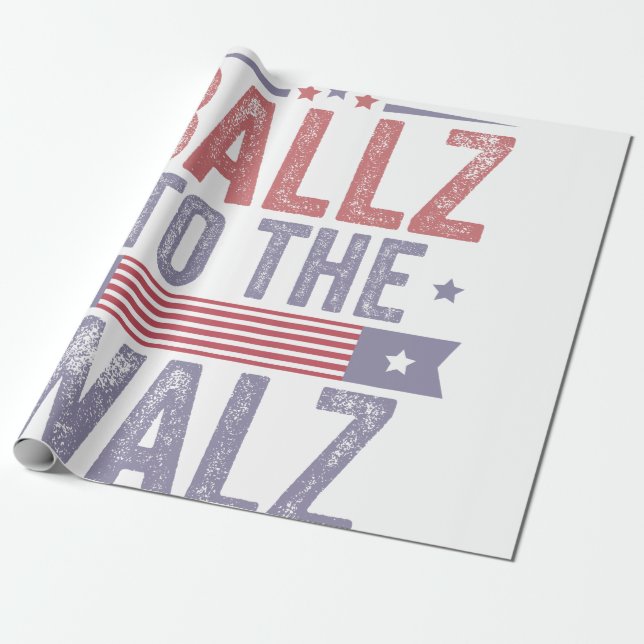 Papel De Regalo Balz a las elecciones Walz Harris Waltz 2024 (Desenrollado)