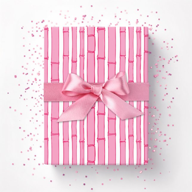 Papel De Regalo Bambooey Raya de Bambú en Rosa (Subido por el creador)