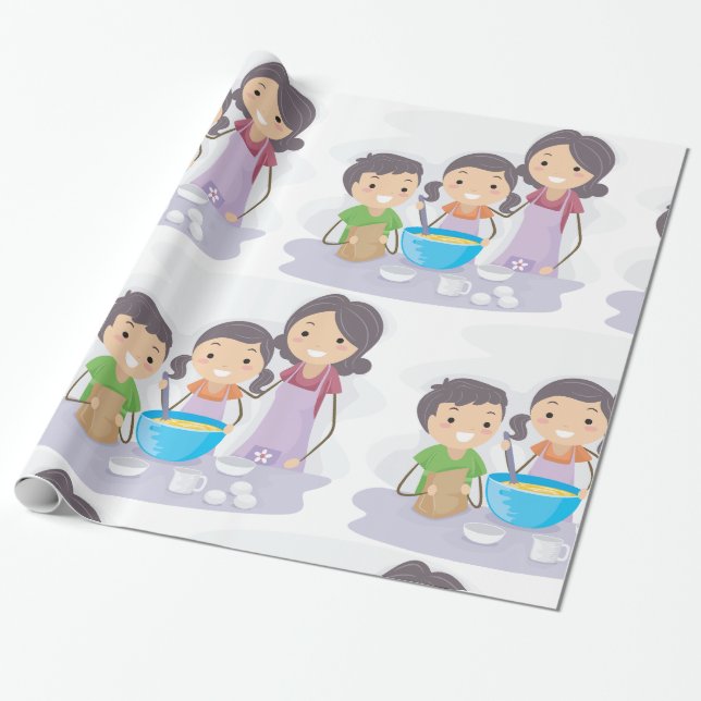 Papel De Regalo Banco de familia (Desenrollado)